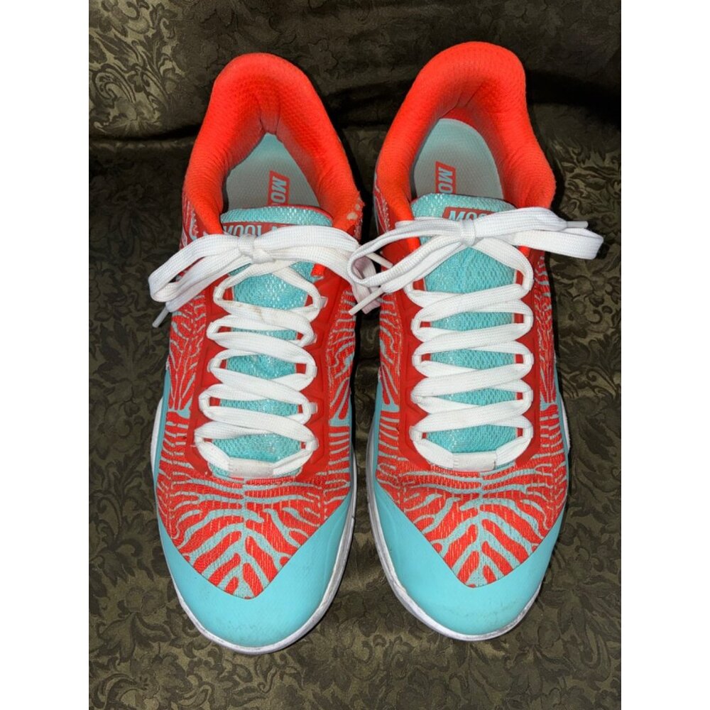 Moolah Neovolt Pro Low Top Basketball Sneakers Shoes Orange/Blue Women 12 #d